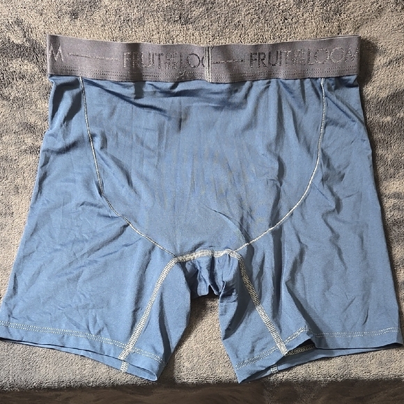 Fruit of the Loom Blue Boxer Briefs with Soft Stretchy Fabric and Functional Fly - Picture 3 of 3